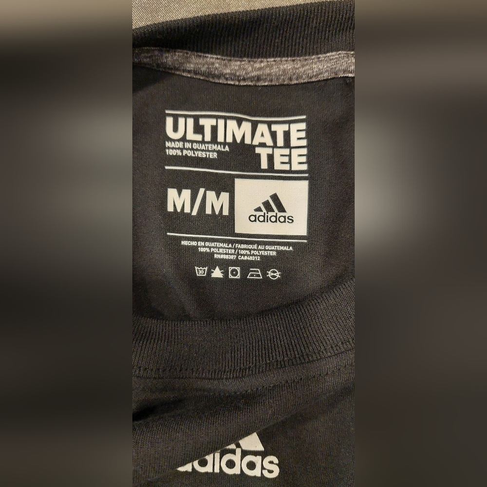 Adidas Black Tee with Gold Chain and Bird Design - Picture 4 of 4